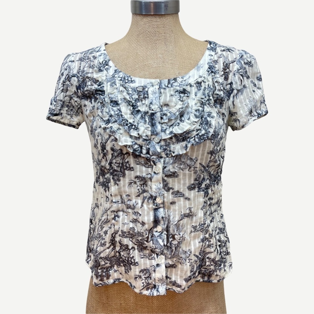 Urban OUTFITTERS kimchi blue printed ruffle top